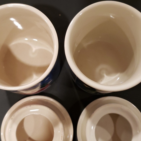 2 Ceramic Canisters Coffee Sugar Candy - Picture 6 of 8